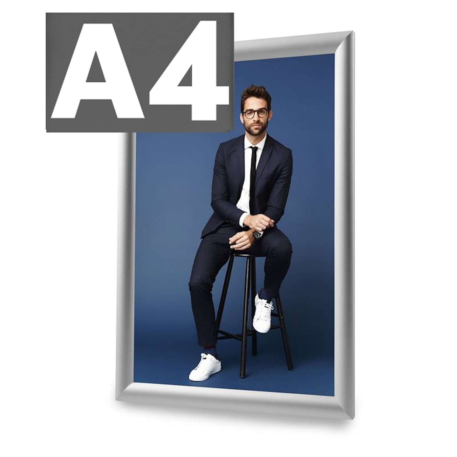 Klapprahmen Standard A4 (silbern)-6