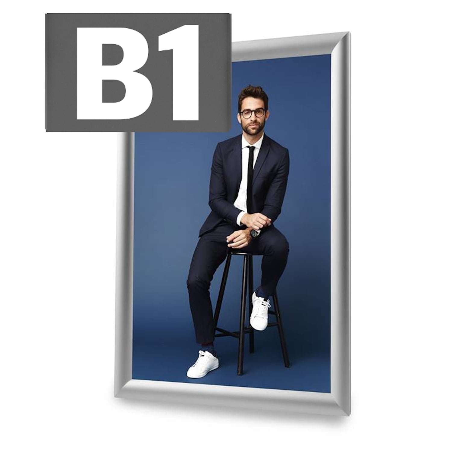 Klapprahmen Standard B1 (silbern)-6