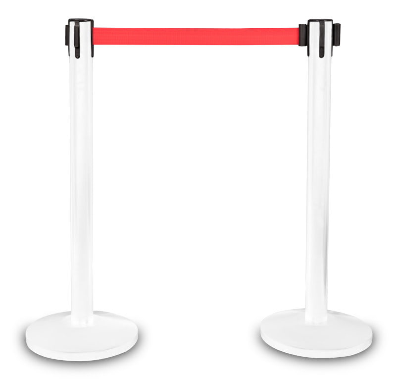 "Premium" Pfosten - weiß, roter Gürtel-2