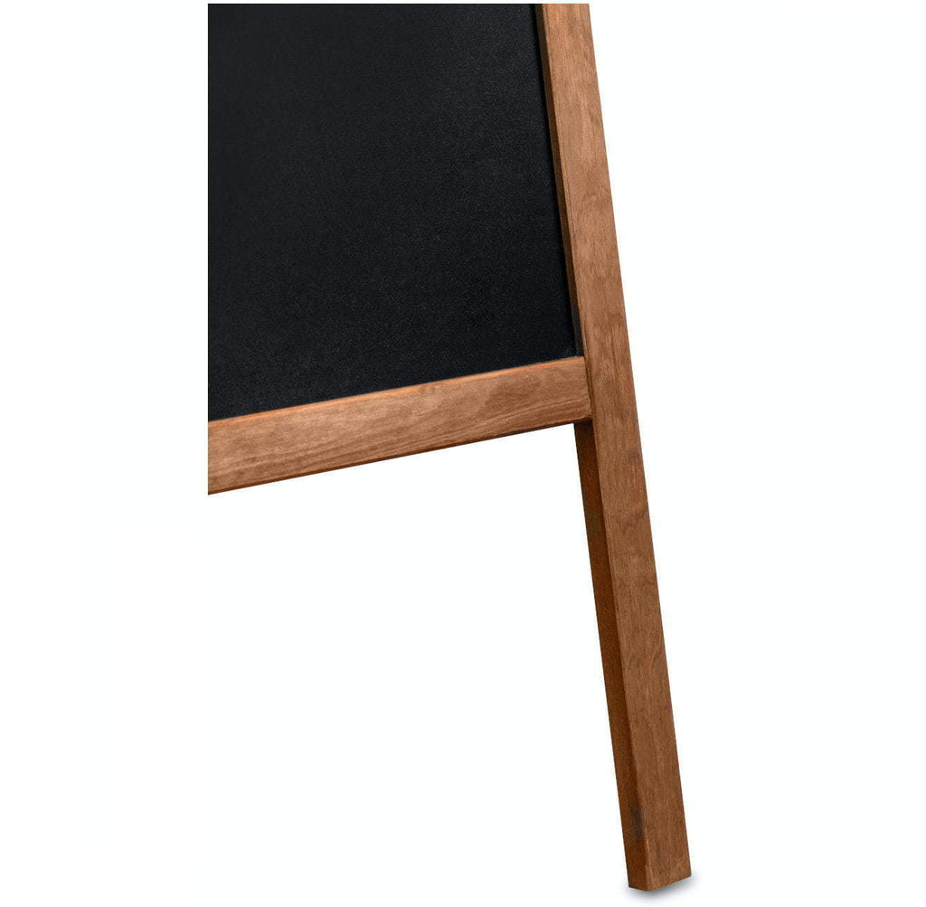 Kreidetafel/Holz Kundenstopper Classic L (61x118 cm) - braun-3