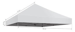 Zeltdach für Faltzeltgestell 3x3 - weiß