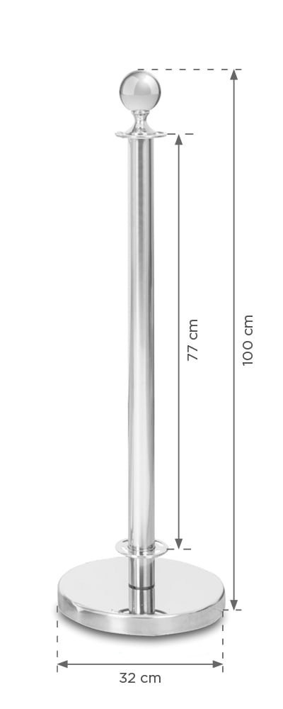 Cafeteriapfosten - Chrom-4