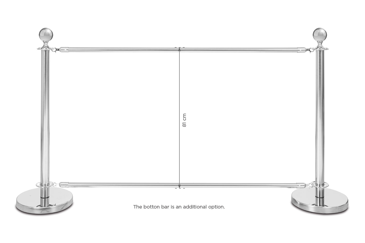 Cafeteriapfostenset - chrom-8