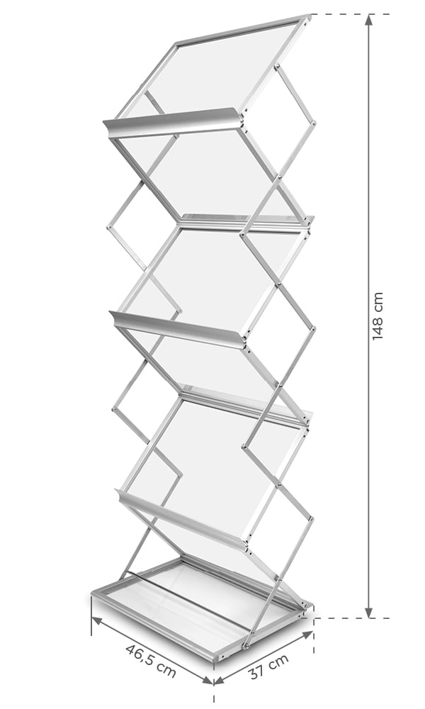 Stạ̈nder Montana A3 im Koffer - silber-6