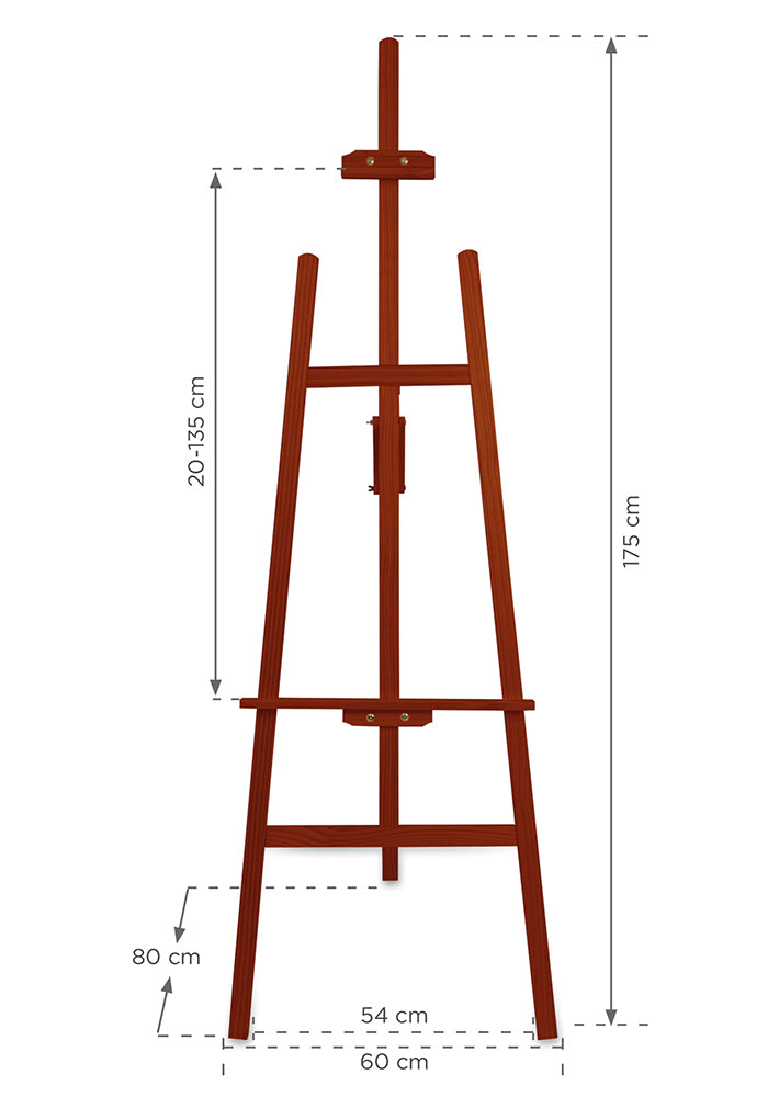 Staffelei aus Holz - mahagoni-6