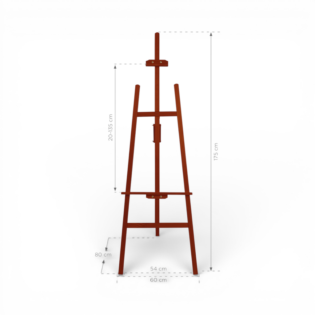 Staffelei aus Holz - mahagoni-6