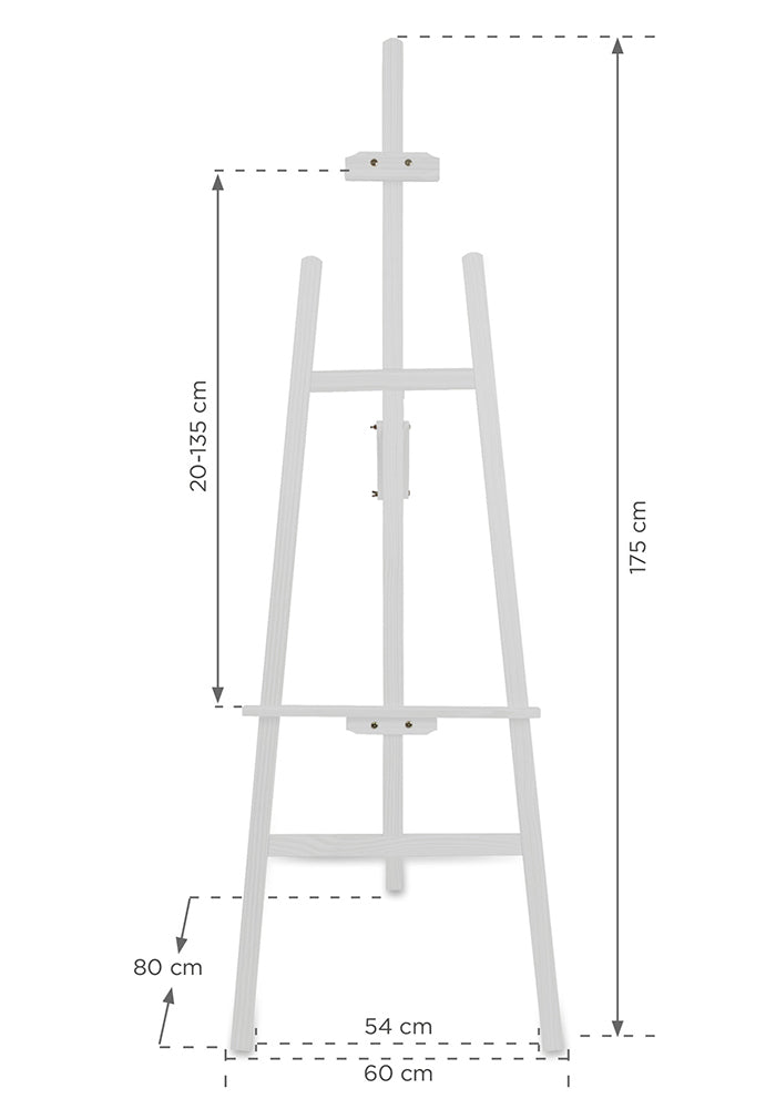 Staffelei aus Holz - weiss-6