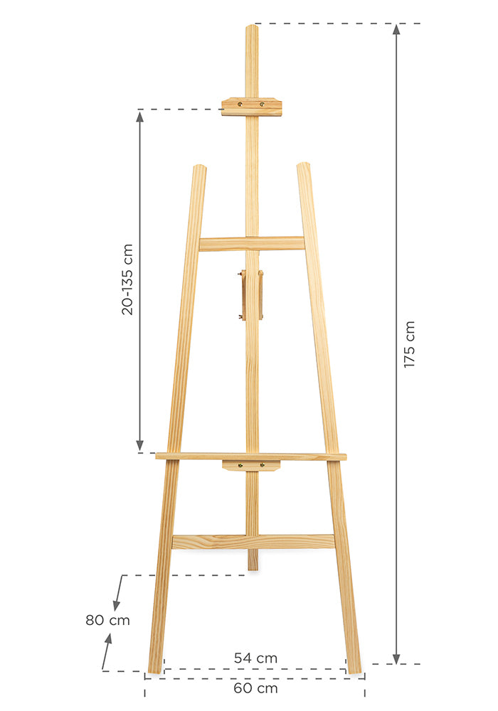 Staffelei aus Holz - natur-1