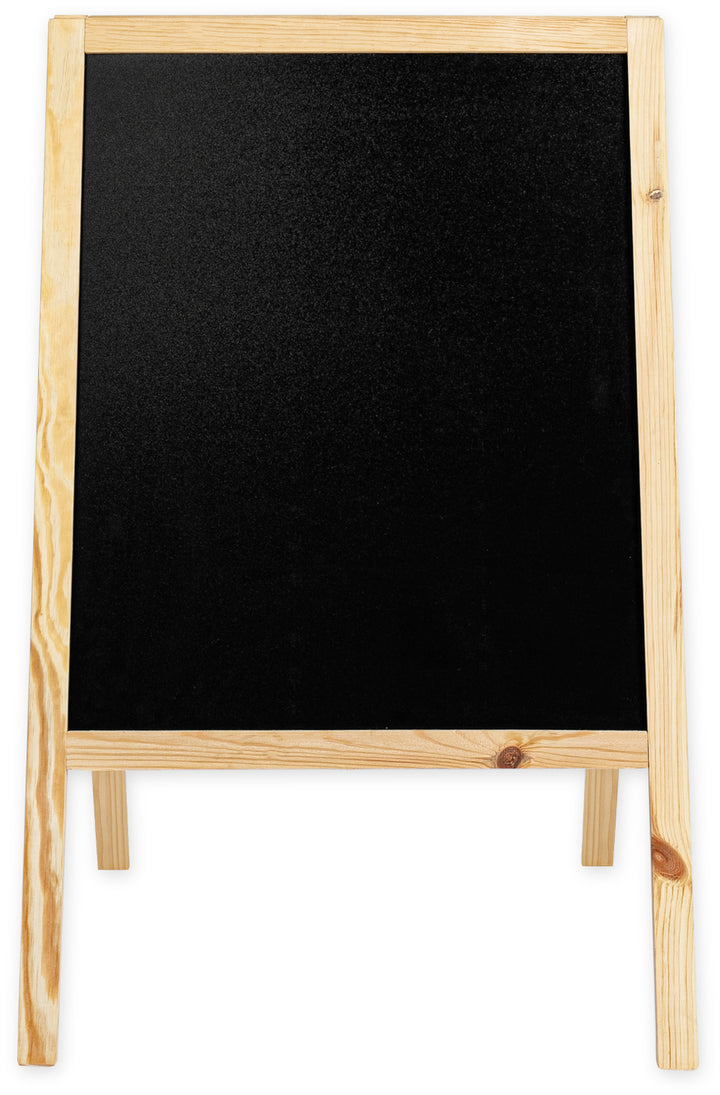 Kreidetafel/Holz Kundenstopper Classic M (60x100 cm) - natur-1