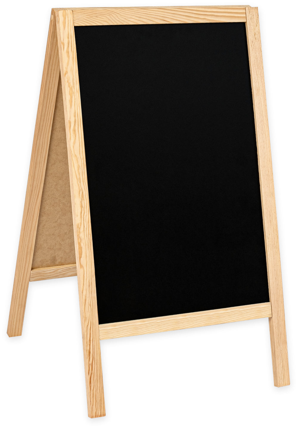 Kreidetafel/holz Kundenstopper Classic S (51x90 cm) - natur-3