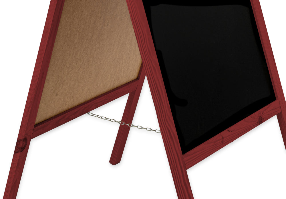 Kreidetafel/Holz Kundenstopper Classic M (60x100 cm) - rot-4