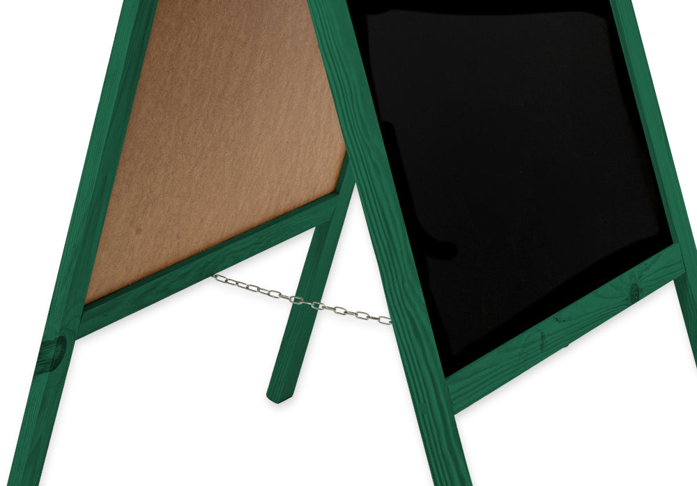 Kreidetafel/Holz Kundenstopper Classic L (61x118 cm) - grün-2