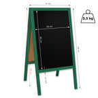 Kreidetafel/Holz Kundenstopper Classic L (61x118 cm) - grün-3