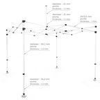 Zeltrahmen aus Stahl "BLANC" 2,5x2,5 (in einer Transporttasche)-9