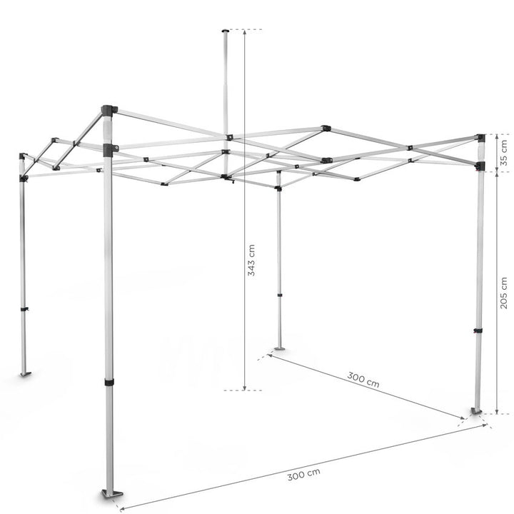 Zeltrahmen aus Aluminium "Everest" 3x3 (in einer Tasche auf Rädern)-10
