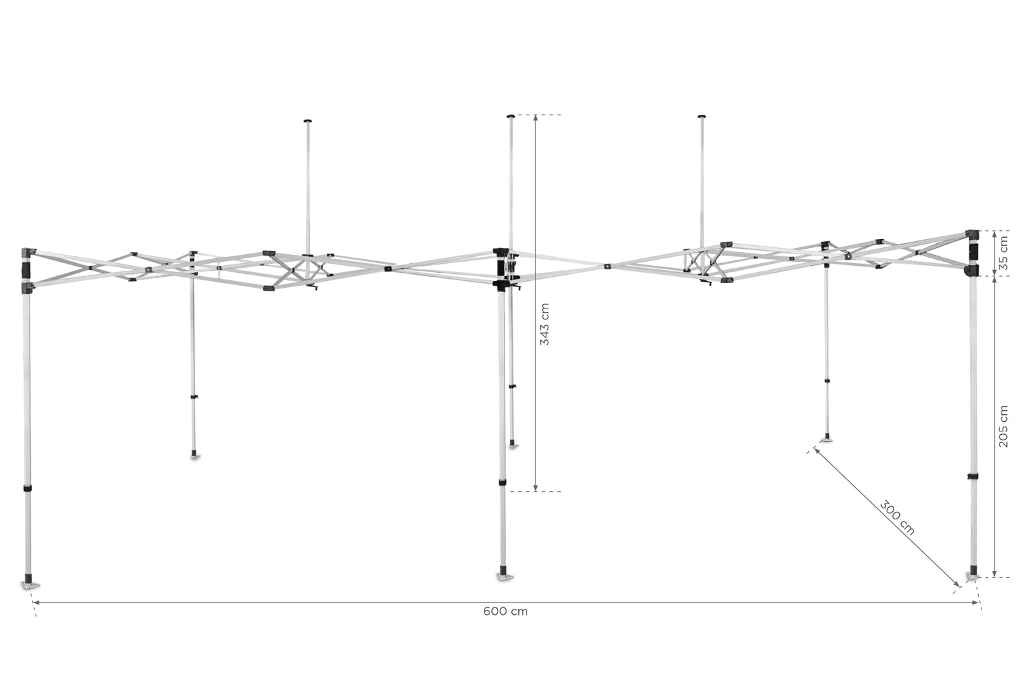 Zeltrahmen aus Aluminium "Everest" 3x6 (in einer Tasche auf Rädern)-8