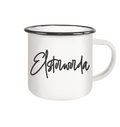 Enamel mug (Black) "Elsterwerda"