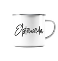 Enamel mug (silver) "Elsterwerda"