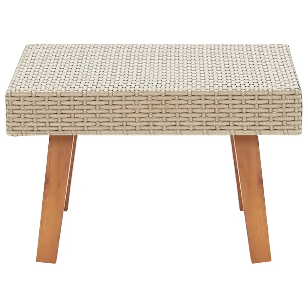 Garten - Couchtisch Poly Rattan Beige - Gartentische