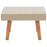 Garten - Couchtisch Poly Rattan Beige - Gartentische