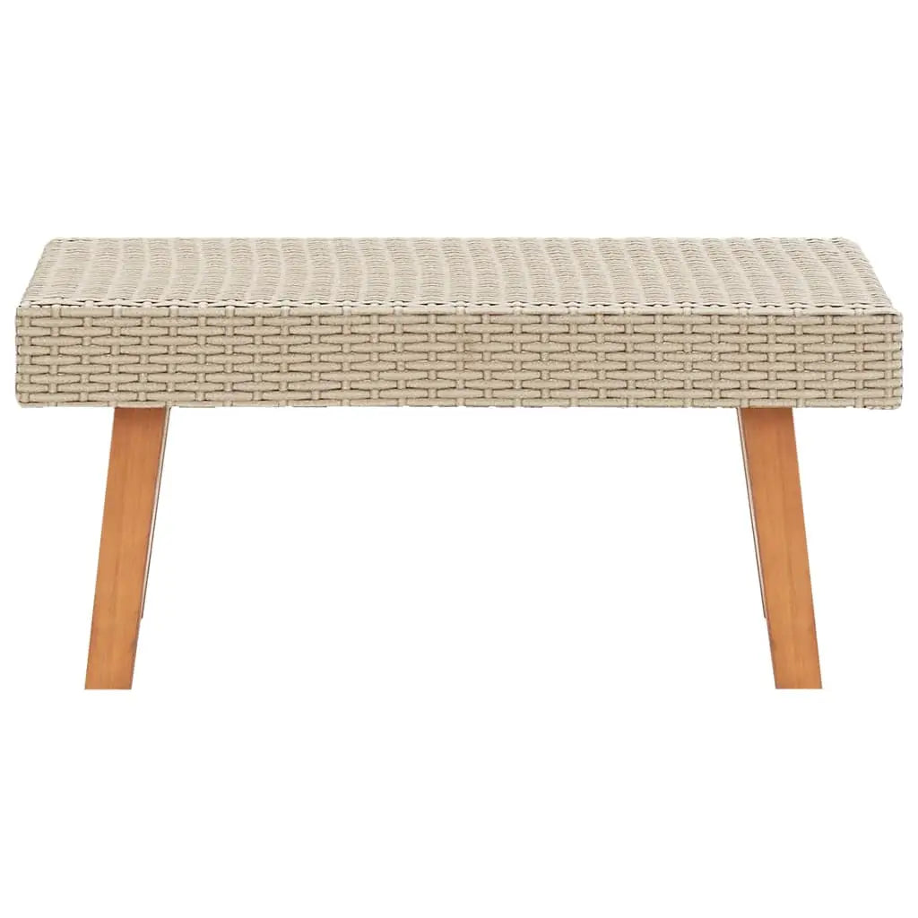 Garten - Couchtisch Poly Rattan Beige - Gartentische