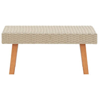 Garten - Couchtisch Poly Rattan Beige - Gartentische