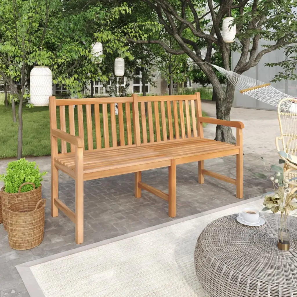 Gartenbank 150 cm Massivholz Teak - Gartenbänke