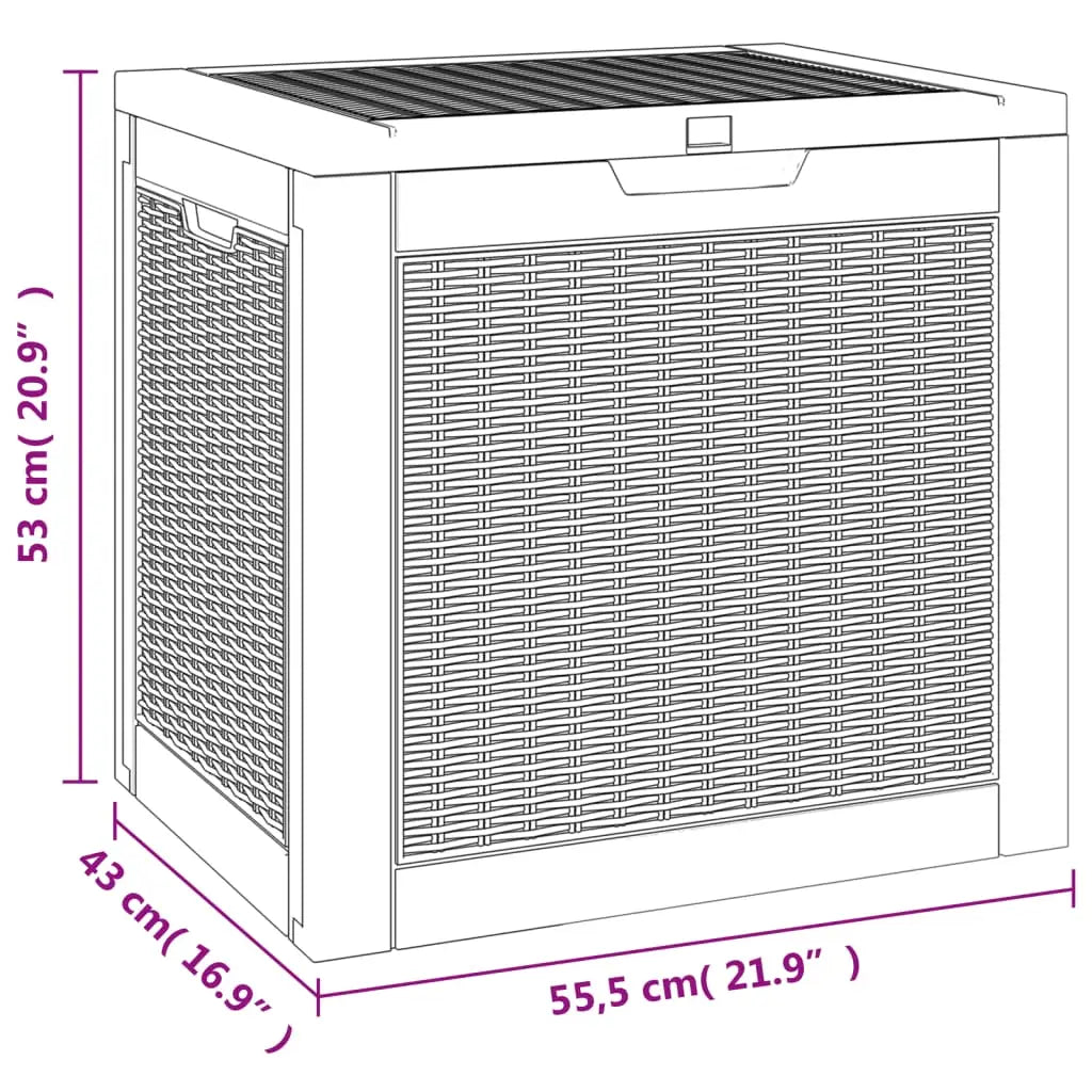 Gartenbox Hellbraun 55,5x43x53 cm Polypropylen - Gartenboxen