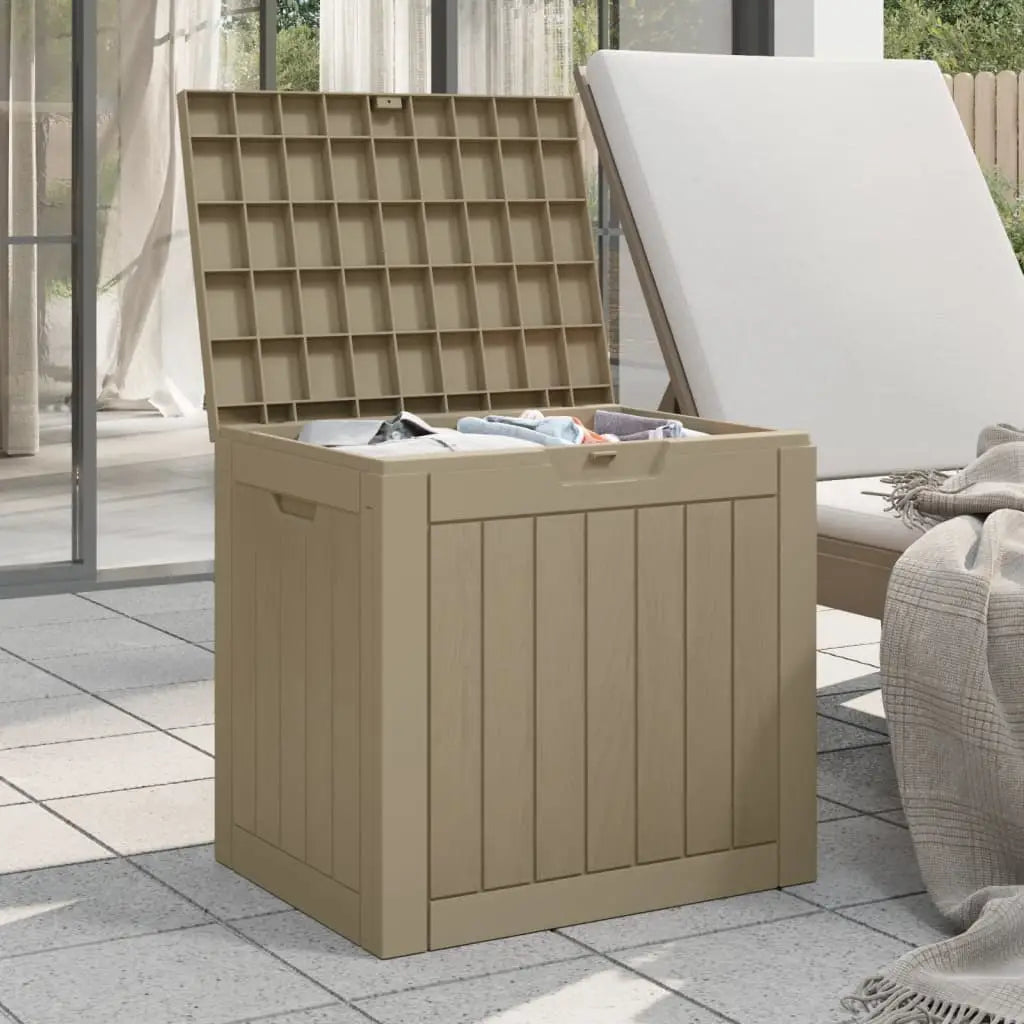 Gartenbox Hellbraun 55,5x43x53 cm Polypropylen - Gartenboxen