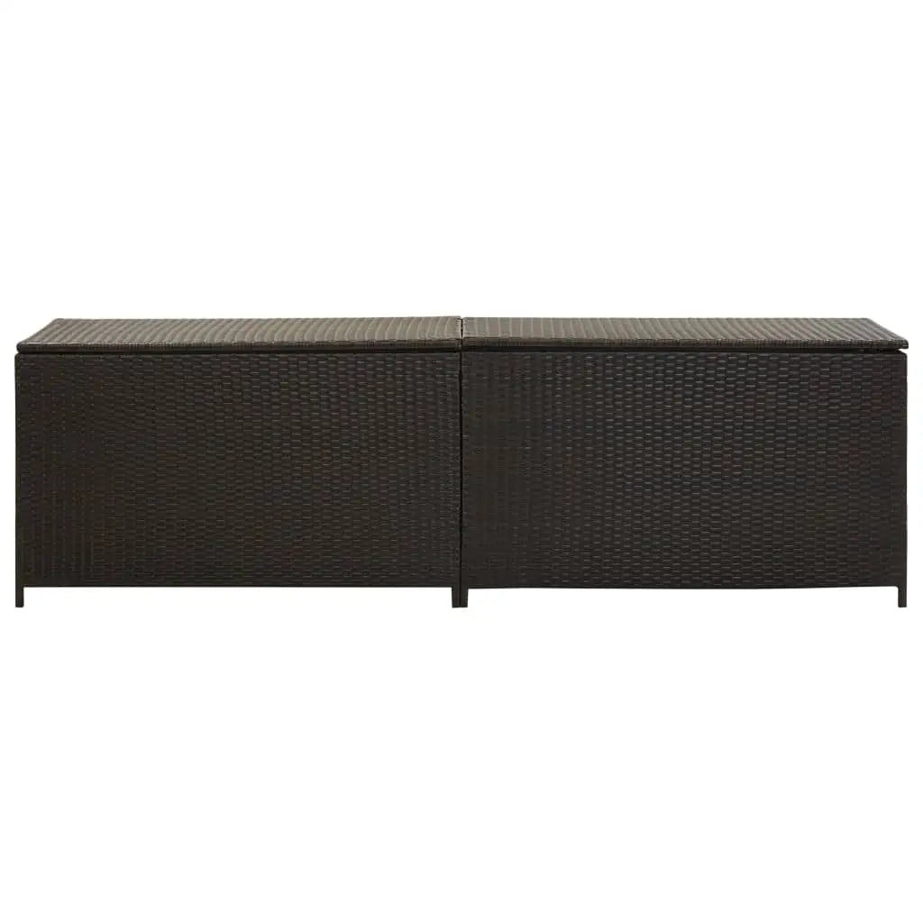 Gartenbox Poly Rattan 200x50x60 cm Braun - Gartenboxen