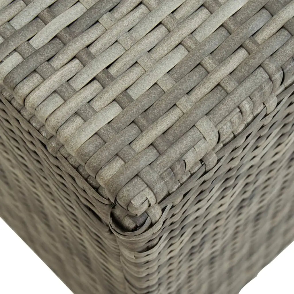 Gartenbox Poly Rattan 200x50x60 cm Grau - Gartenboxen