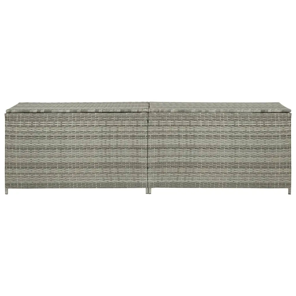 Gartenbox Poly Rattan 200x50x60 cm Grau - Gartenboxen