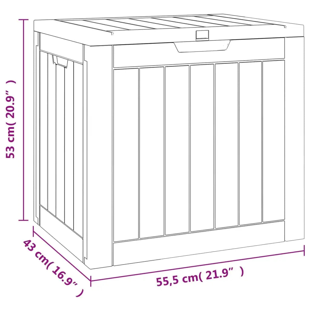 Gartenbox Schwarz 55,5x43x53 cm Polypropylen - Gartenboxen