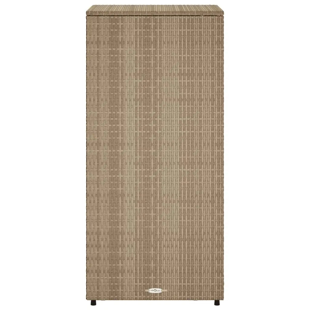 Gartenschrank Beige 50x55x115 cm Poly Rattan - Gartenboxen