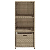 Gartenschrank Beige 50x55x115 cm Poly Rattan - Gartenboxen