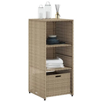 Gartenschrank Beige 50x55x115 cm Poly Rattan - Gartenboxen