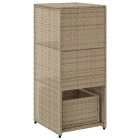 Gartenschrank Beige 50x55x115 cm Poly Rattan - Gartenboxen