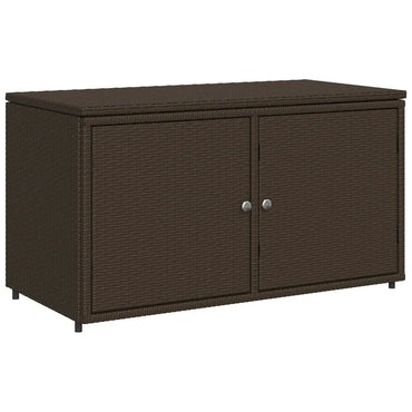 Gartenschrank Braun 110x55x60,5 cm Poly Rattan - Gartenboxen