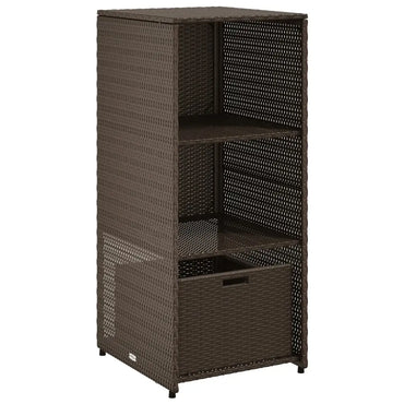 Gartenschrank Braun 50x55x115 cm Poly Rattan - Gartenboxen