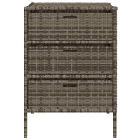 Gartenschrank Grau 55x59x80 cm Poly Rattan - Gartenboxen