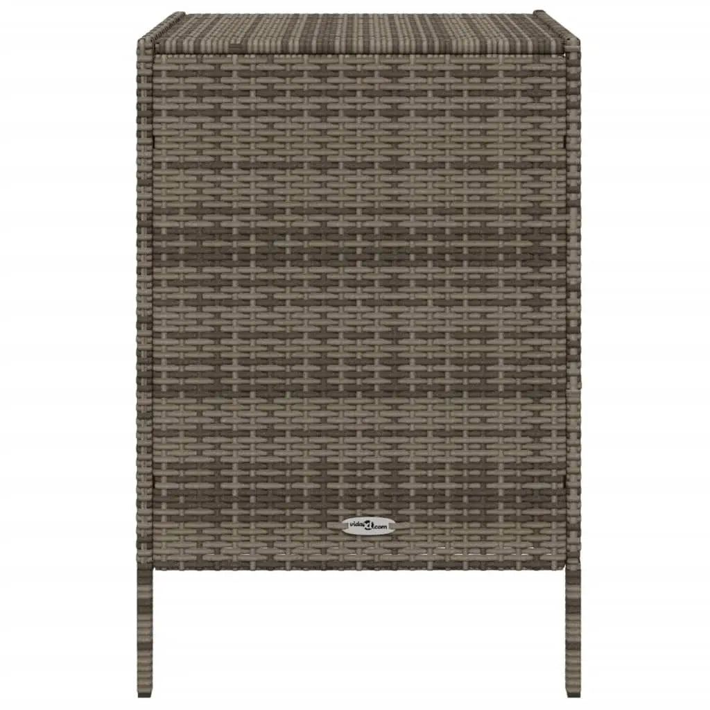 Gartenschrank Grau 55x59x80 cm Poly Rattan - Gartenboxen