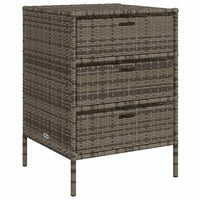 Gartenschrank Grau 55x59x80 cm Poly Rattan - Gartenboxen