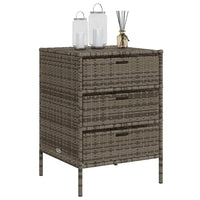 Gartenschrank Grau 55x59x80 cm Poly Rattan - Gartenboxen