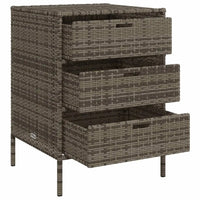 Gartenschrank Grau 55x59x80 cm Poly Rattan - Gartenboxen