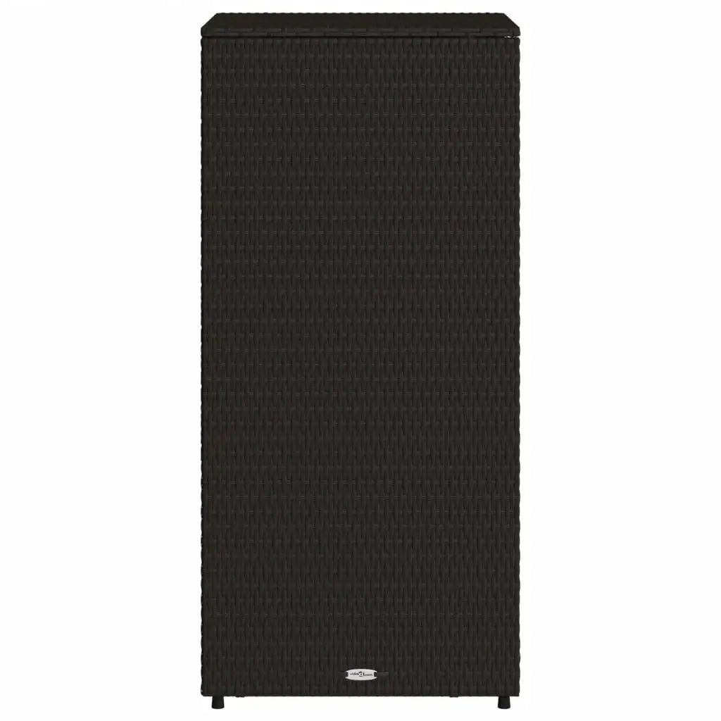 Gartenschrank Schwarz 50x55x115 cm Poly Rattan - Gartenboxen