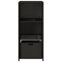 Gartenschrank Schwarz 50x55x115 cm Poly Rattan - Gartenboxen