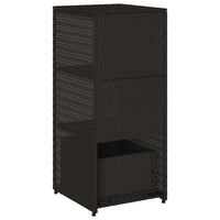 Gartenschrank Schwarz 50x55x115 cm Poly Rattan - Gartenboxen