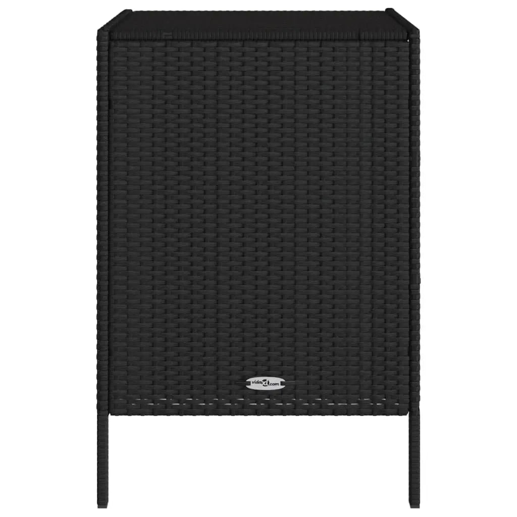 Gartenschrank Schwarz 55x59x80 cm Poly Rattan - Gartenboxen