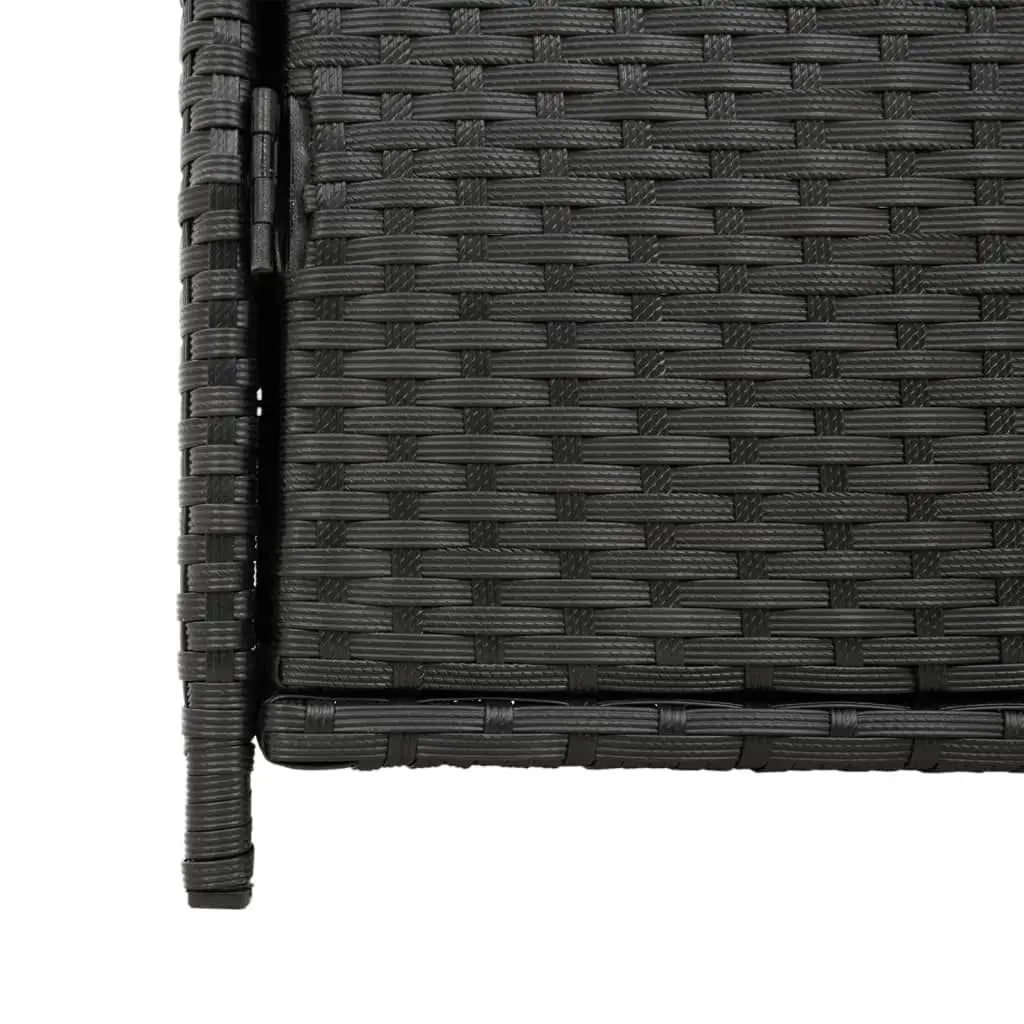 Gartenschrank Schwarz 55x59x80 cm Poly Rattan - Gartenboxen