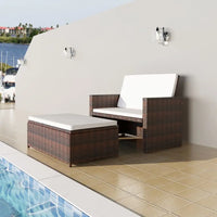 Gartensofa Poly Rattan Braun - Gartensofas